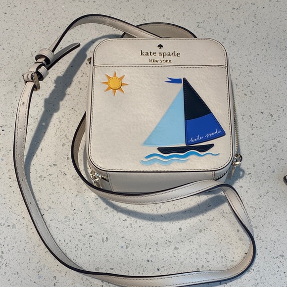 Kate Spade Cream Nautical Crossbody and Cardholder Set - Summer Sale - Rare! - Picture 3 of 8